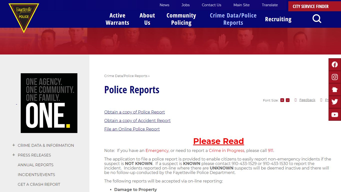 Police Reports | Fayetteville, NC